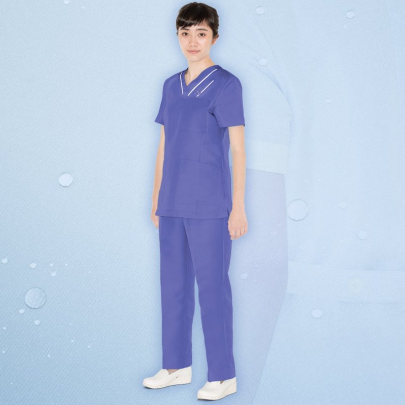 多色納米抗菌手術服牙醫服護士護理員短袖上衣醫美診所制服NW6216 - 女上衣/長袖上衣 - 聚酯纖維 多色