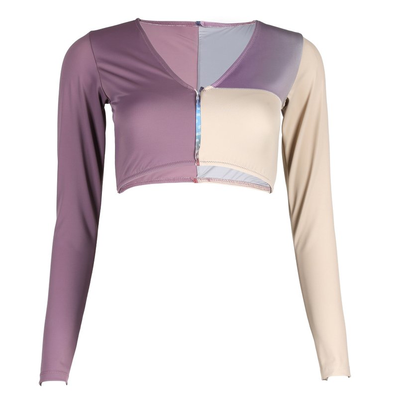 Ombre sleeve – 紫色 / 回收面料泳裝 (分開售賣) - 女泳衣/比基尼 - 環保材質 紫色