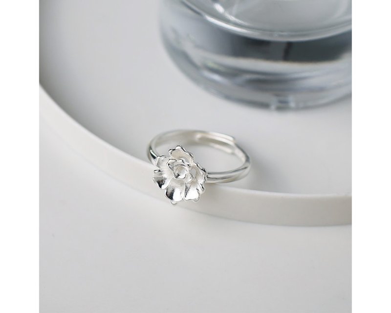 I Flower I 925 Sterling Silver Ring - แหวนทั่วไป - เงินแท้ สีเงิน