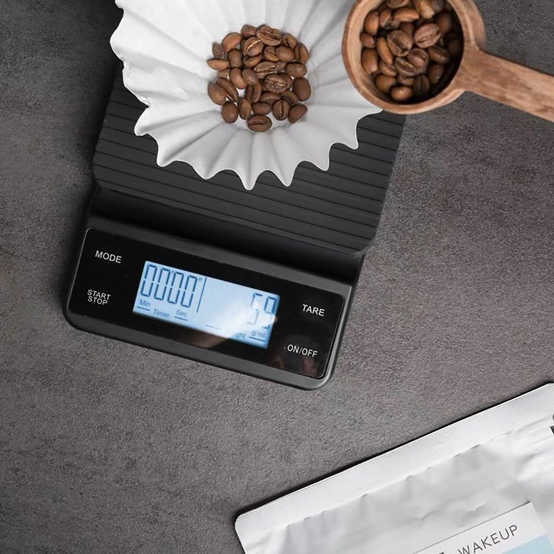 【Good things come to an end】Household precision electronic scale-3kg - Coffee Pots & Accessories - Other Materials Black