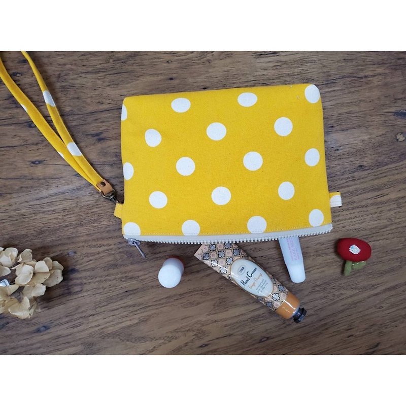 [Material package] Style design zipper dual-use bag hand-made materials including instructional videos - Knitting, Embroidery, Felted Wool & Sewing - Cotton & Hemp Yellow