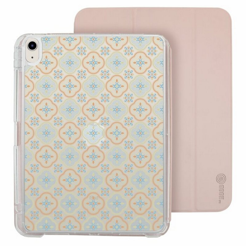 Begonia Glass Pattern iPad Air/Pro 2024 Detachable Clear Case Folio Case - เคสแท็บเล็ต - พลาสติก หลากหลายสี