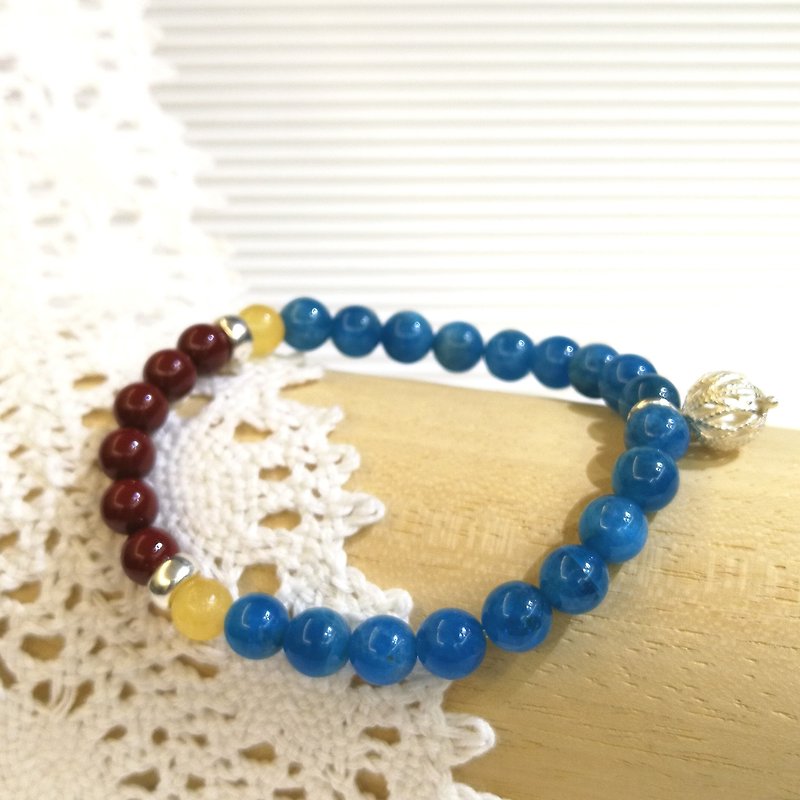 Blue Phosphory Topaz Vermilion Bracelet - Bracelets - Semi-Precious Stones Blue