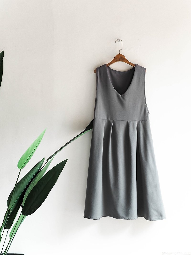 River water mountain - Fukuoka gray green youth discount love log antiques bodice yarn long dress dresses dres - One Piece Dresses - Polyester Gray