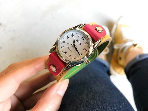 kouzandmokobo STITCH 毎日つけていたくなる時計 ステッチラン腕時計 ユニセックスOK SRW-YGR-YS