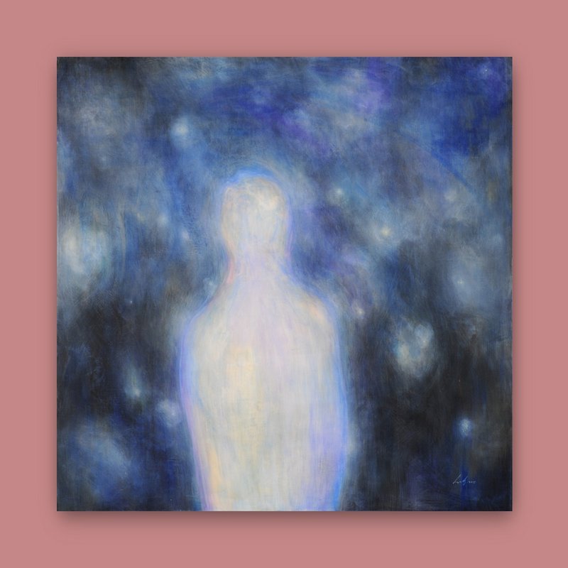 靈魂的境地 / 100 x 100 公分 / 壓克力彩 畫作 / 2015年繪 - 海報/掛畫/掛布 - 顏料 藍色