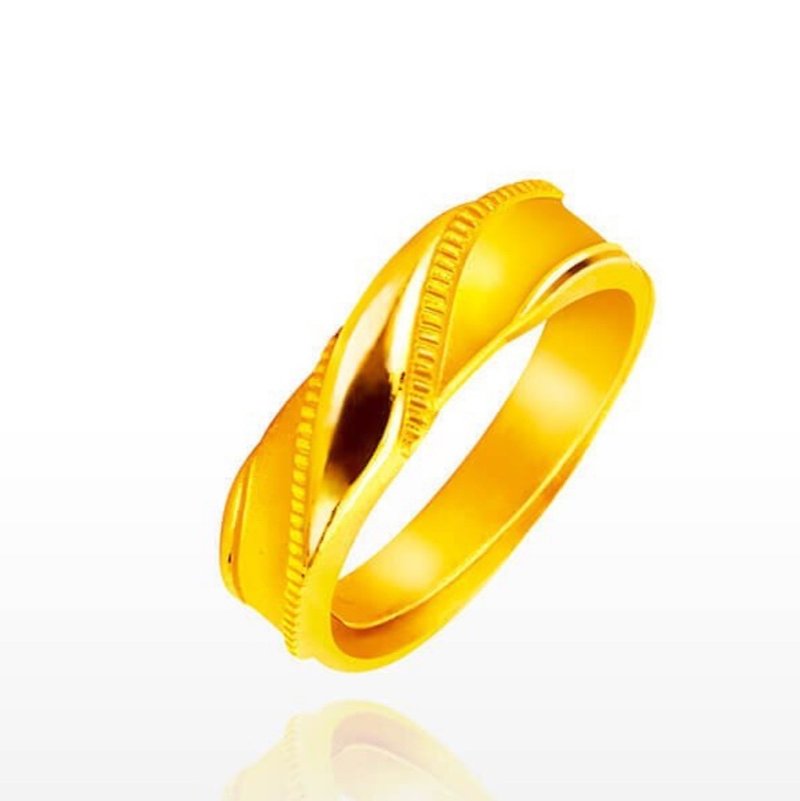【Asian Gold Jewelry】True Love Password- Intimate Lover- Activity Circle Gold Ring