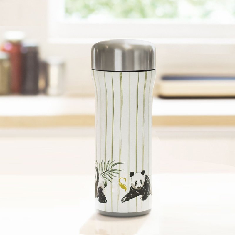 Swanz Porcelain Torch Cup-430ml (Bamboo Leaf Panda) - กระบอกน้ำร้อน - ดินเผา ขาว