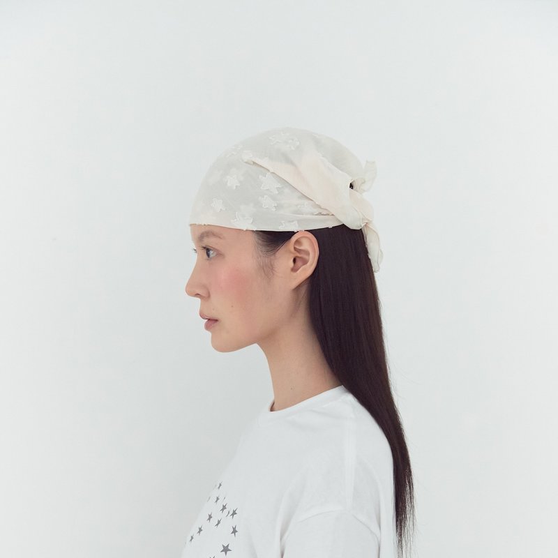 SHEER STAR PATTERN SCARF - 絲巾 - 其他材質 透明