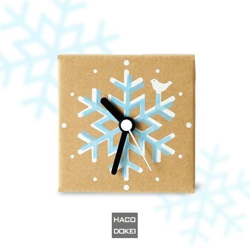 HACODOKEI/Snowy Crystal/Light blue - Clocks - Paper Blue