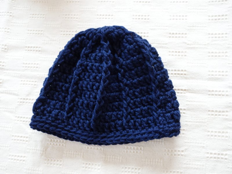 yuoworks / Knit hat / deep blue / beanie / wool - 帽子 - 紙 藍色