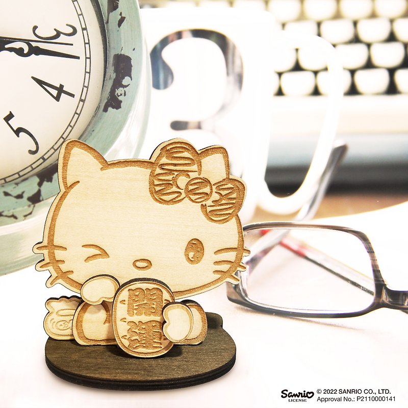 木頭 其他 - Hello Kitty / Sanrio－凱蒂貓開運招財眼鏡架(可加購刻字飾板)