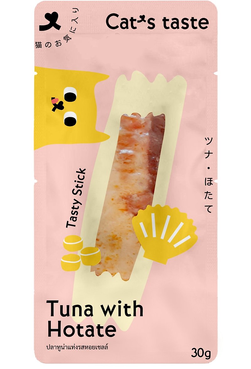 Cat's Taste Tuna and Scallop Flavored Fish Stick Snacks - ขนมคบเคี้ยว - อาหารสด 