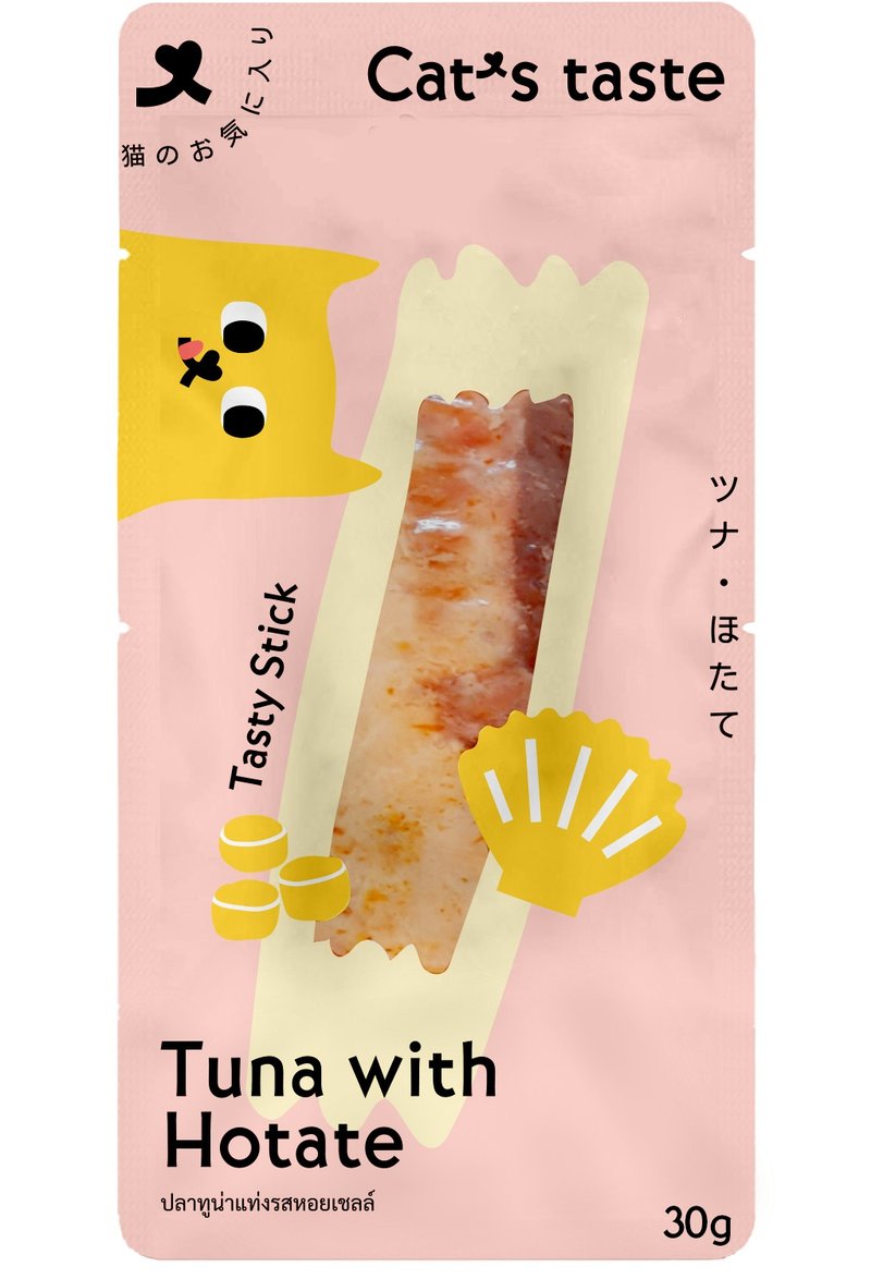 Cat's Taste Tuna and Scallop Flavored Fish Stick Snacks - ขนมคบเคี้ยว - อาหารสด 