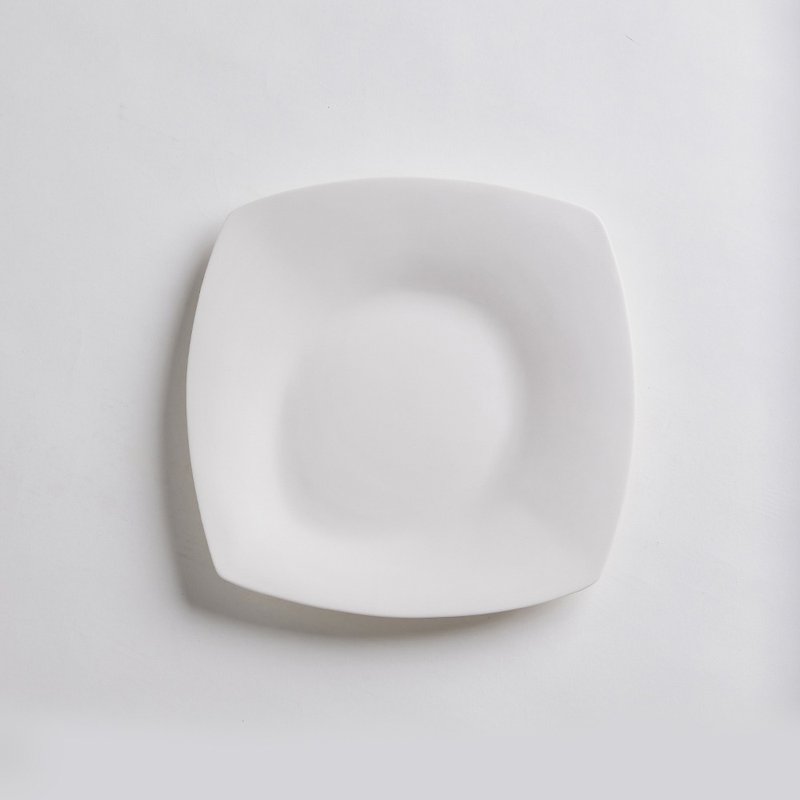 【3、co】オーシャンスクエアプレート（小） -ホワイト - 皿・プレート - 磁器 ホワイト