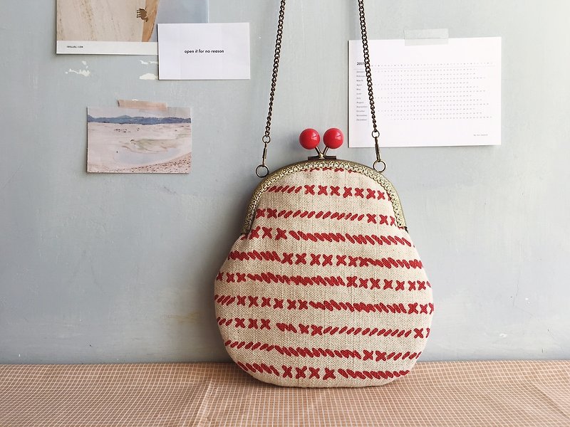 -Tailors-Classic mouth bag - Messenger Bags & Sling Bags - Cotton & Hemp Red