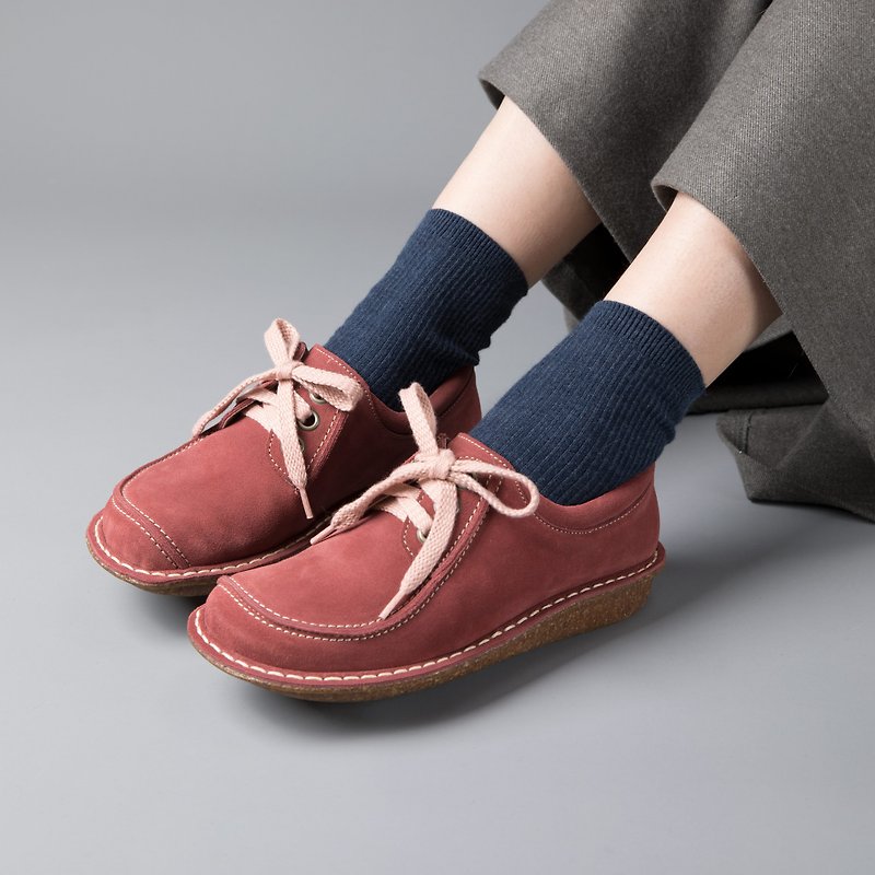 [3M Waterproof Leather] Staff Smile Big Toe_Red - Women's Casual Shoes - Genuine Leather Red