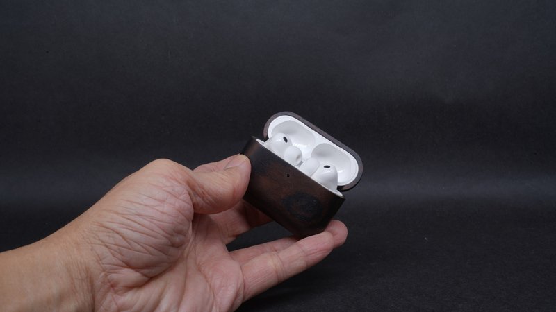 【免費客製化服務】黑檀木 AirPods系列 全實木保護殼 - AirPods/耳機保護套 - 木頭 黑色