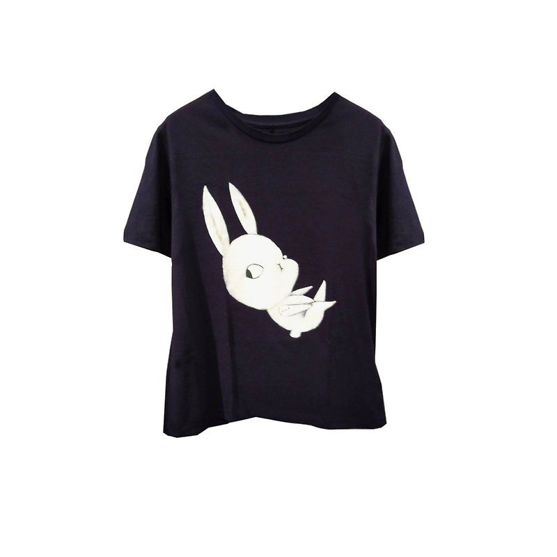 emmaAparty Illustrator T: Sports Rabbit (Tibetan) - Unisex Hoodies & T-Shirts - Cotton & Hemp Blue
