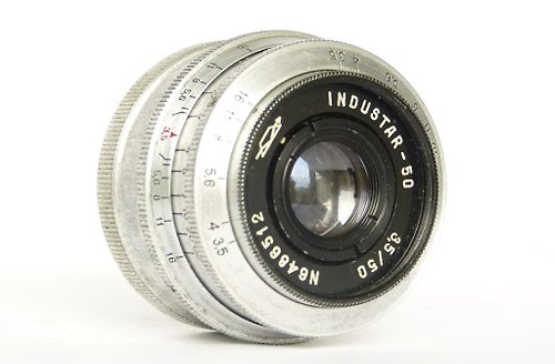 Russian photo Industar-50 3.5/50 Soviet silver rangefinder lens KMZ M39 LTM mount
