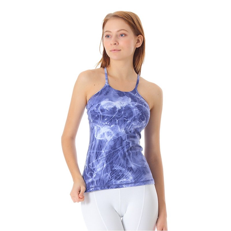 【NAMASTE】Honey - Sea Blue - Women's Yoga Apparel - Nylon Blue