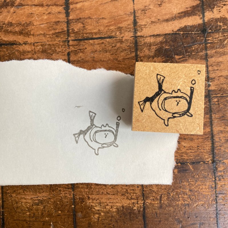 muuちゃんのはんこ/ダイビング - 印章/印台 - 橡膠 卡其色