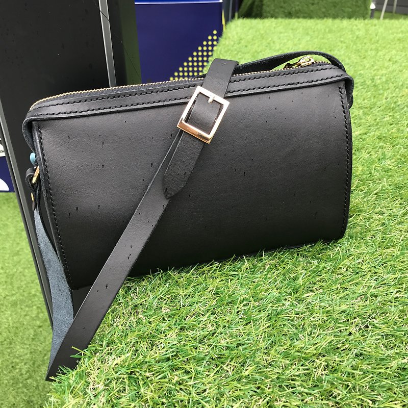 Handmade cross bag (s size) - Messenger Bags & Sling Bags - Genuine Leather Black
