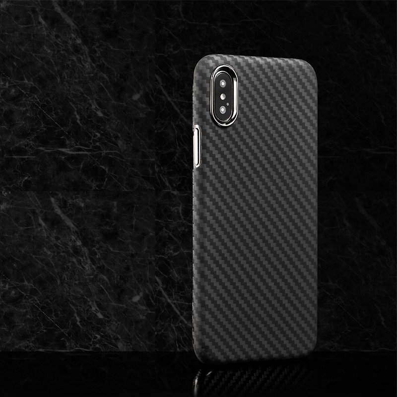 HOVERKOAT Stealth Black for iPhone Xs / Xs Max - เคส/ซองมือถือ - คาร์บอนไฟเบอร์ สีดำ