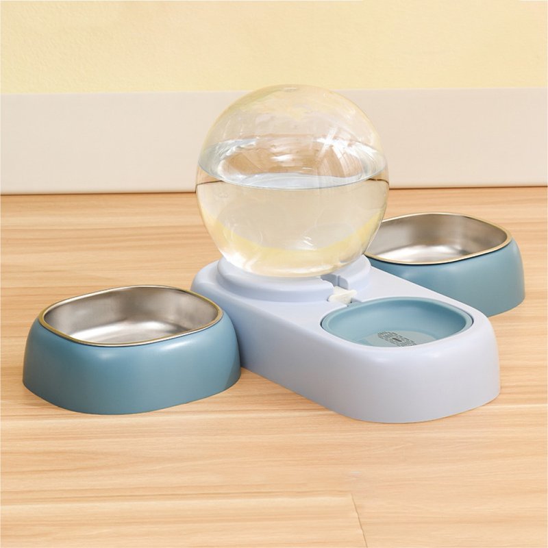 Pearl combination feeding and drinking two-in-one cat bowl - Pet Bowls - Other Materials 