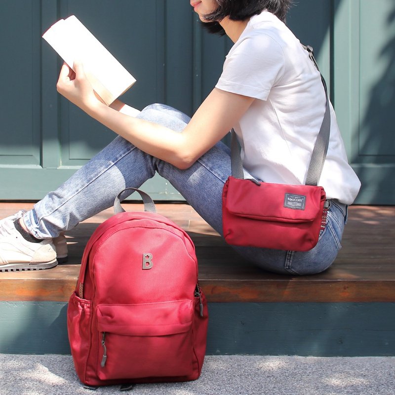 Small size-Calypso 2 in 1 backpack-red_105421 - กระเป๋าเป้สะพายหลัง - วัสดุกันนำ้ สีแดง