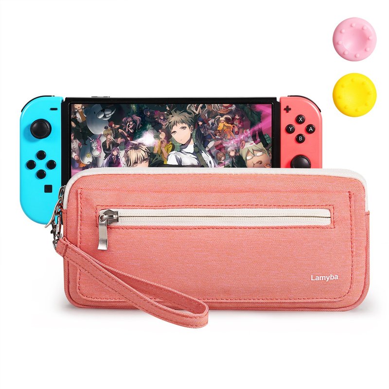 防潑水Nintendo Switch收納包 防撞包 手提包 保護袋- 粉色/黑色 - 科技小物 - 防水材質 粉紅色