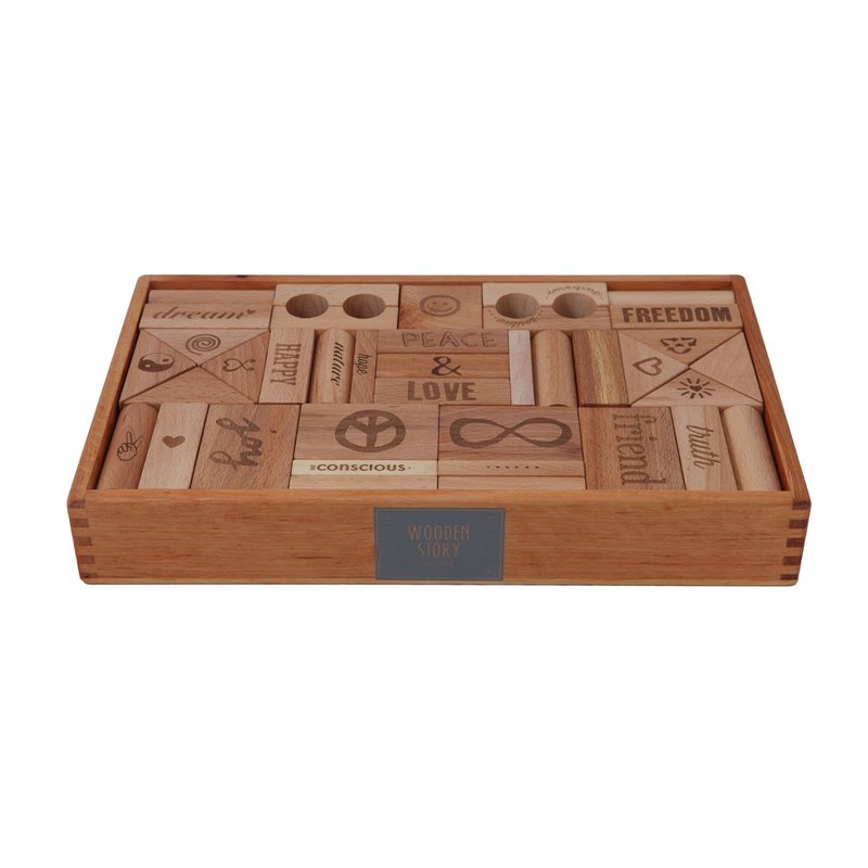 Wooden Story - 大型原木積木組 - 72pcs - 寶寶/兒童玩具/玩偶 - 木頭 