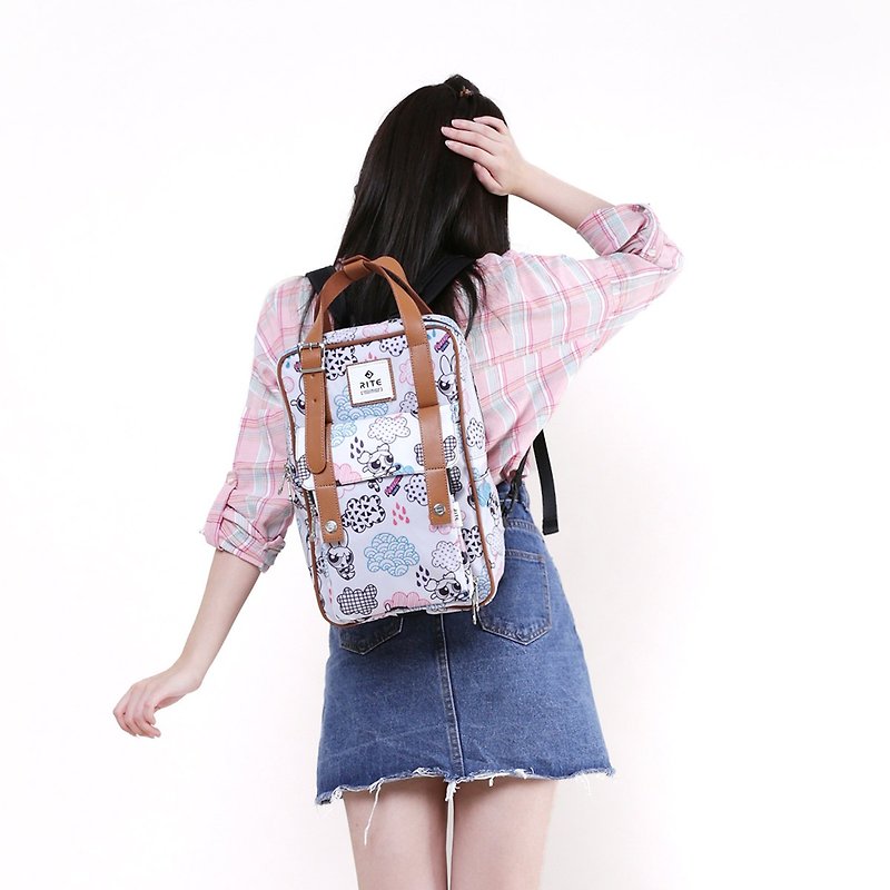 [Twin Series - Flying Little Policewoman Joint Edition] 2018 Advanced Edition - Roaming Backpack - Cloud - Backpacks - Waterproof Material Pink