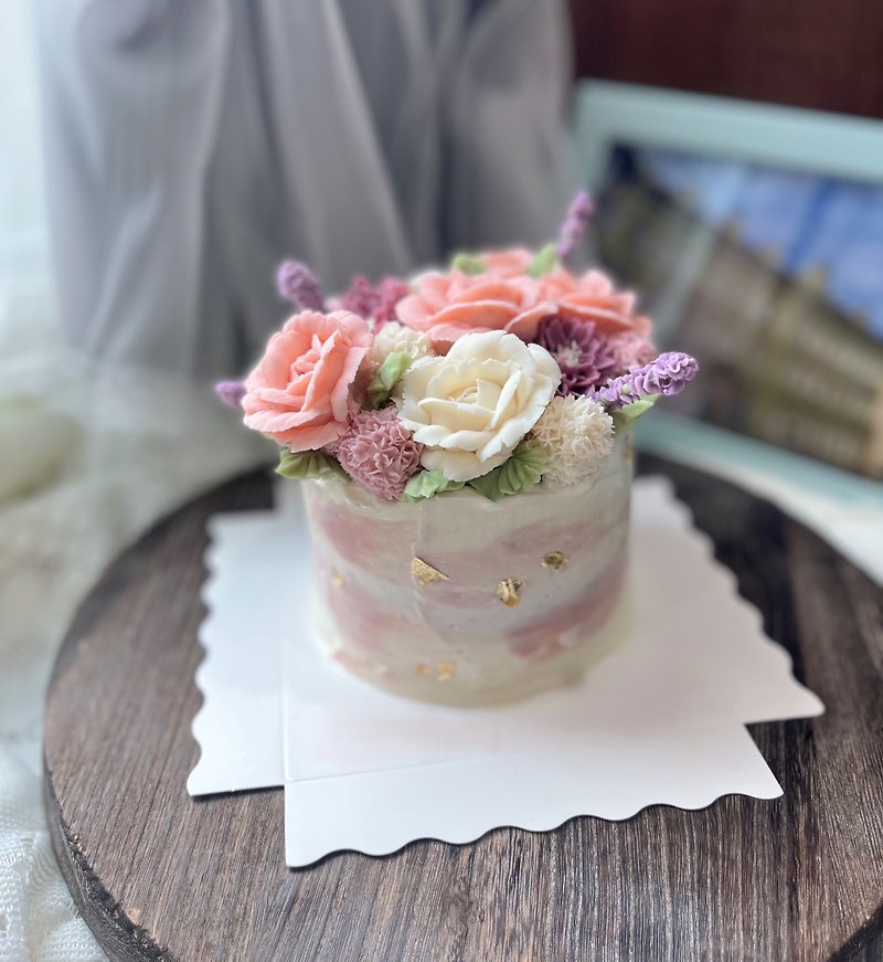 【客製化蛋糕】韓式裱花/週歲/生日蛋糕 - 蛋糕/甜點 - 其他材質 