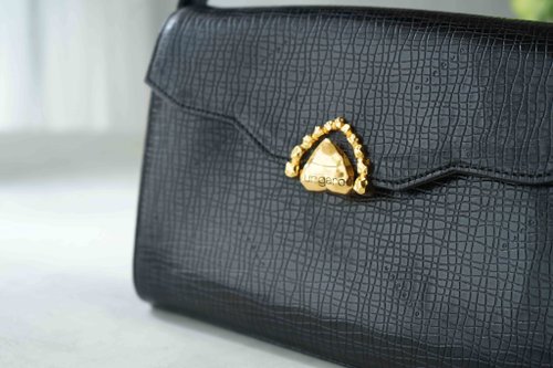Treasure hunt retro antique bag-ungaro black leather