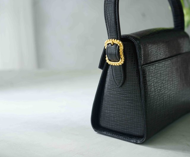 Treasure hunt retro antique bag-ungaro black leather
