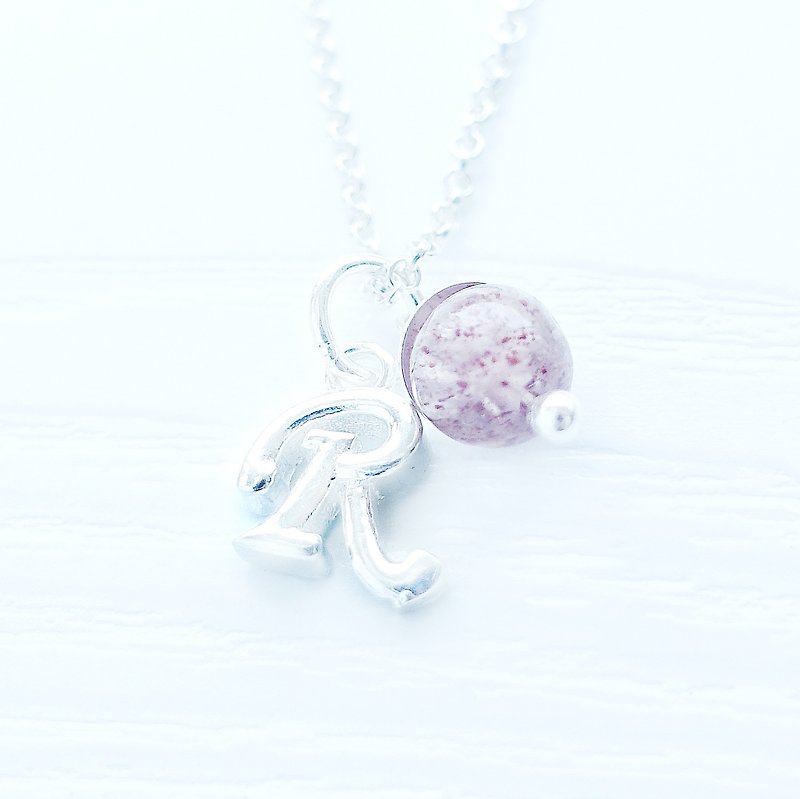 INITIAL -Tailormade 3D Alphabet Silver Necklace Crystal Gift - สร้อยคอ - วัสดุอื่นๆ หลากหลายสี