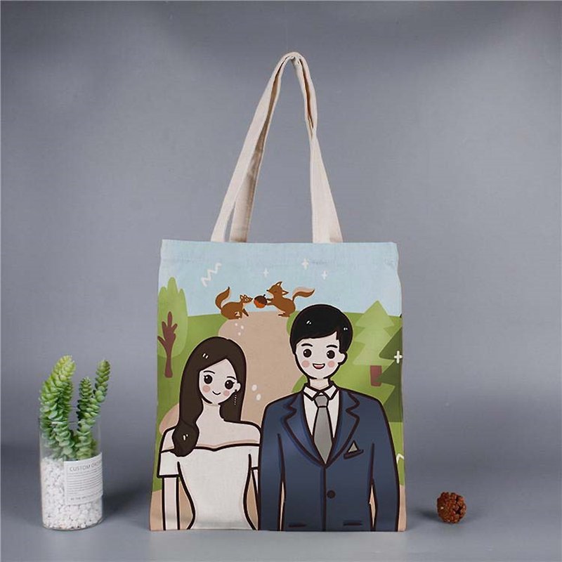 Customized Shopping Bag (Type B) - Handbags & Totes - Other Man-Made Fibers Khaki