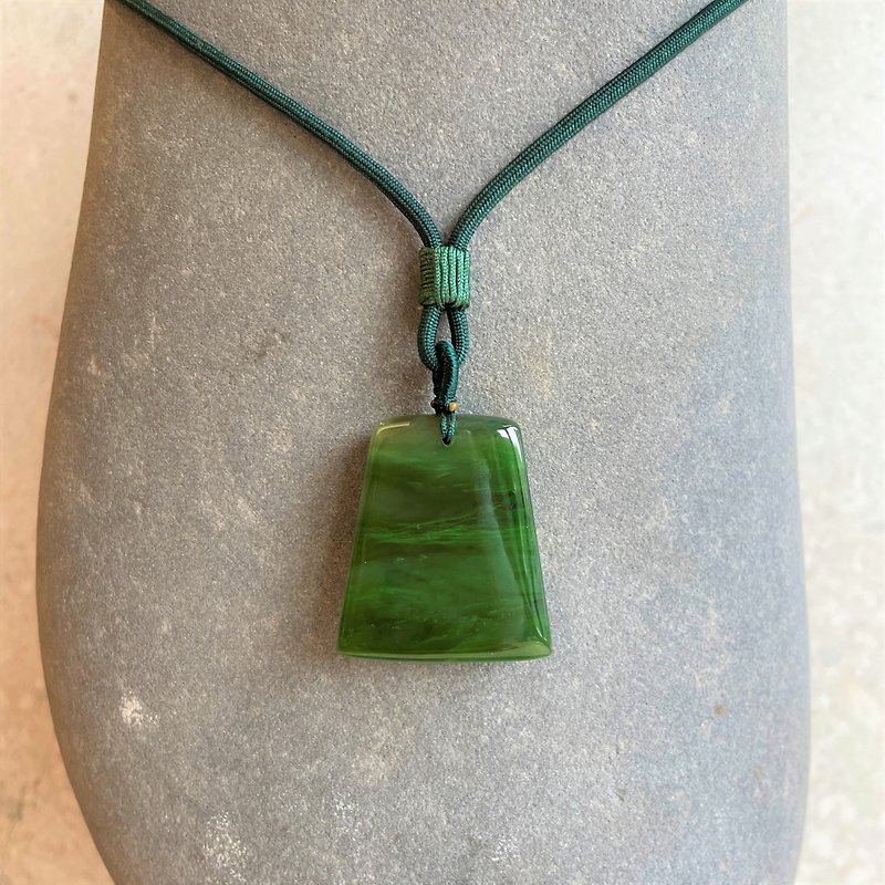 Mountain- Jade necklace - Taiwan design and making - สร้อยคอ - หยก สีเขียว