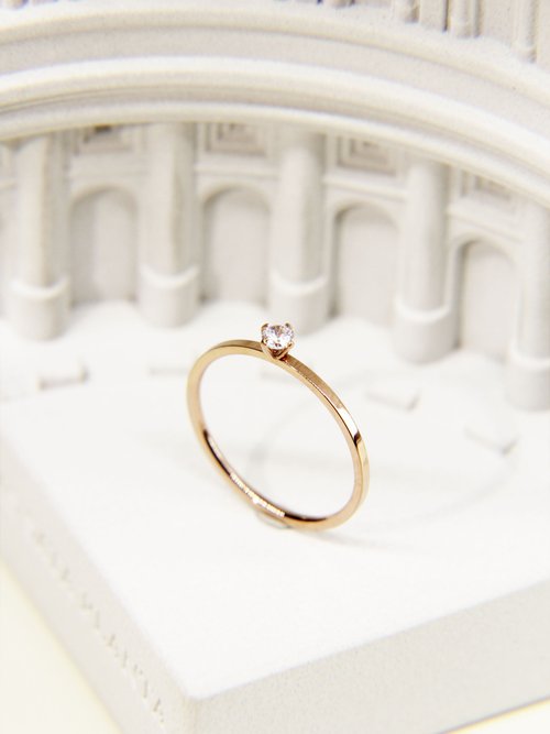 JTK Jewellery 極簡微型鑽石戒指 | 簡約迷你莫桑指環 | 情侶飾品 | 禮物首選