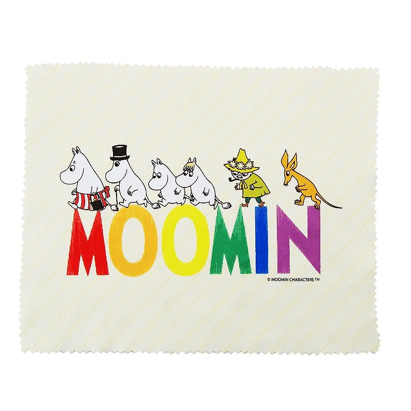 Authorized by Moomin-Optical Lens Cleaning Cloth【Happy Family】 - Eyeglass Cases & Cleaning Cloths - Other Materials Multicolor