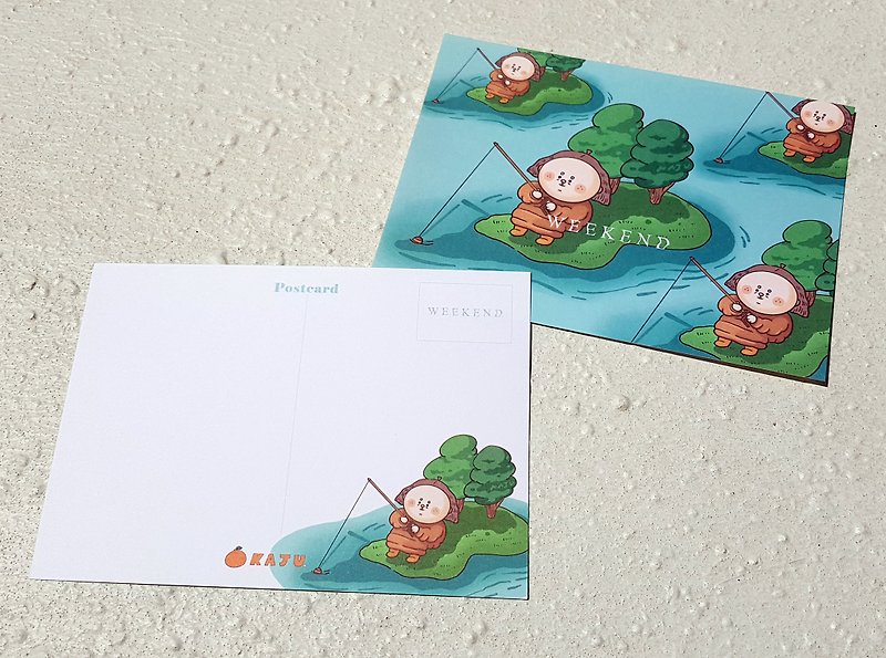 紙 卡片/明信片 藍色 - WEEKEND-明信片