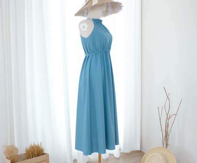 rustic blue dress