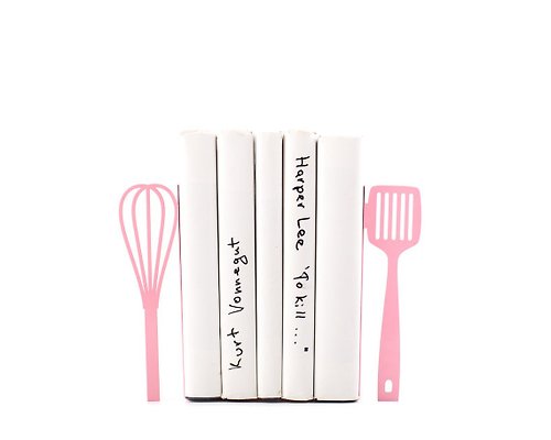 Design Atelier Article Unique metal Kitchen Bookends // Spatula and whisk // FREE SHIPPING WORLDWIDE//