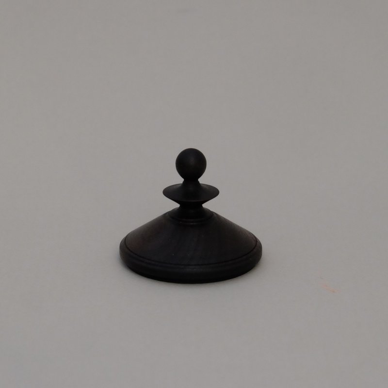 13' 胡桃木造型燭蓋特殊染黑 / CANDLE LID BY DRAMA STUDIO - 擺飾/家飾品 - 木頭 黑色