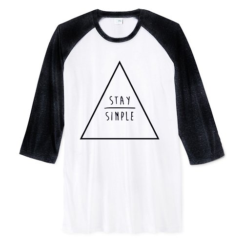 hipster STAY SIMPLE Triangle【現貨】中性七分袖T恤 2色保持簡單 三角形 幾何 設計 自創 品牌 時髦 圓 文青 Hipster