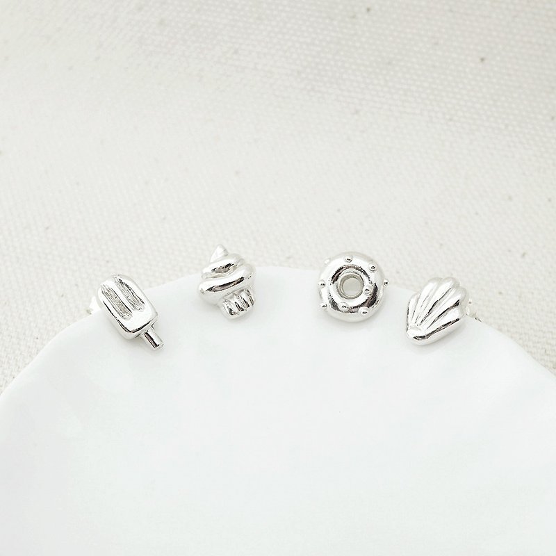 Happy Tea Time Sterling Silver Earring - Earrings & Clip-ons - Sterling Silver Silver