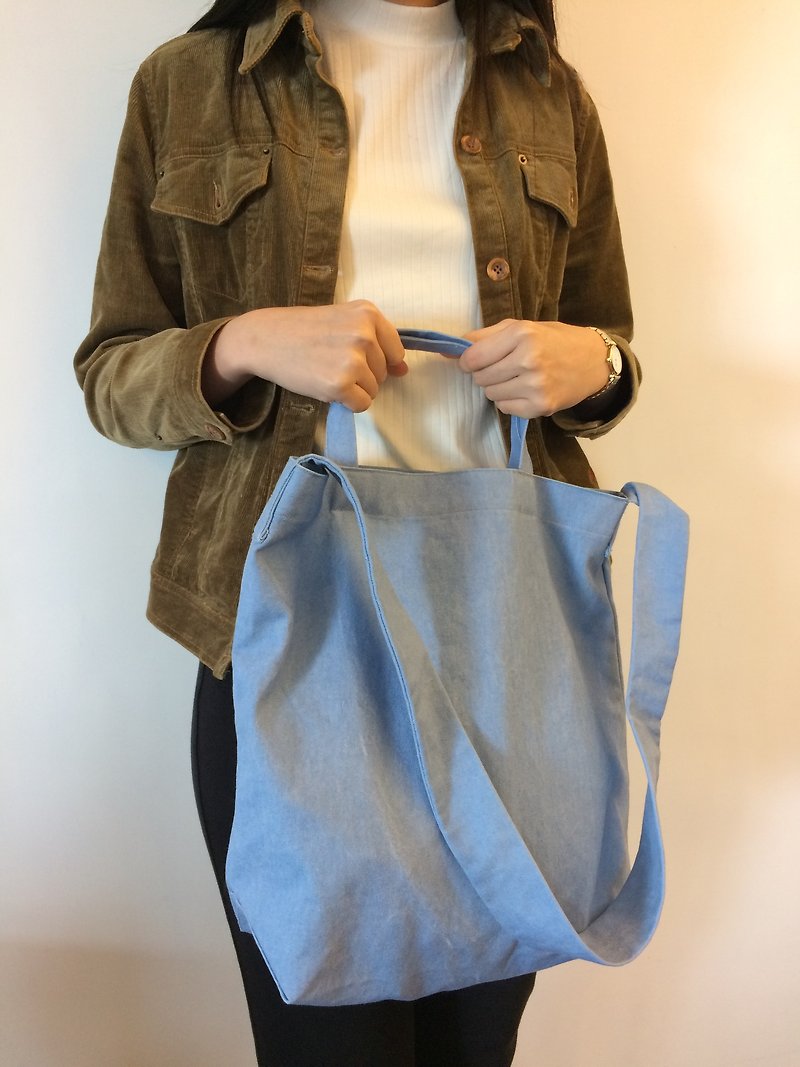 Summer dawn 2way blue washed canvas bag only this one - Messenger Bags & Sling Bags - Paper Blue