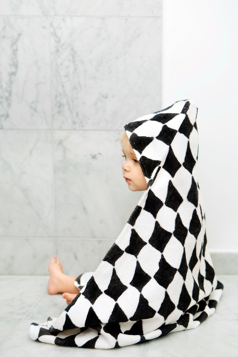 Elodie Details Hooded Towel - Graphic Grace - ผ้าขนหนู - ผ้าฝ้าย/ผ้าลินิน ขาว