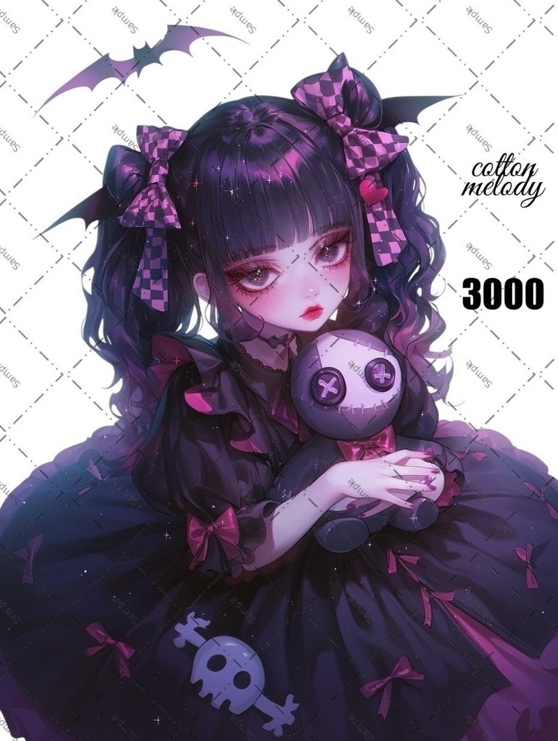 original sticker o.3000 人物ステッカー オリジナルステッカー cotton melody - 貼紙 - 紙 